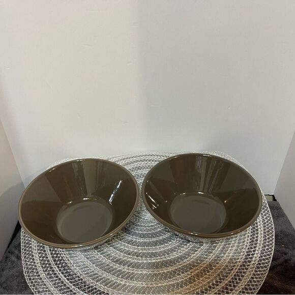Pampered Chef Graystone Small Serving Bowls Set of 2 #1456 NWT - Picture 2 of 6